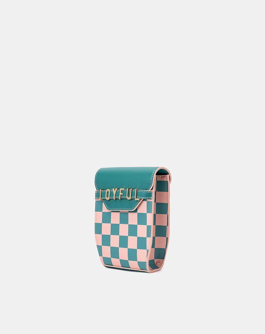 Túi Xách Nhỏ Joyful Kết Hợp Họa Tiết Checkerboard - Outlet
