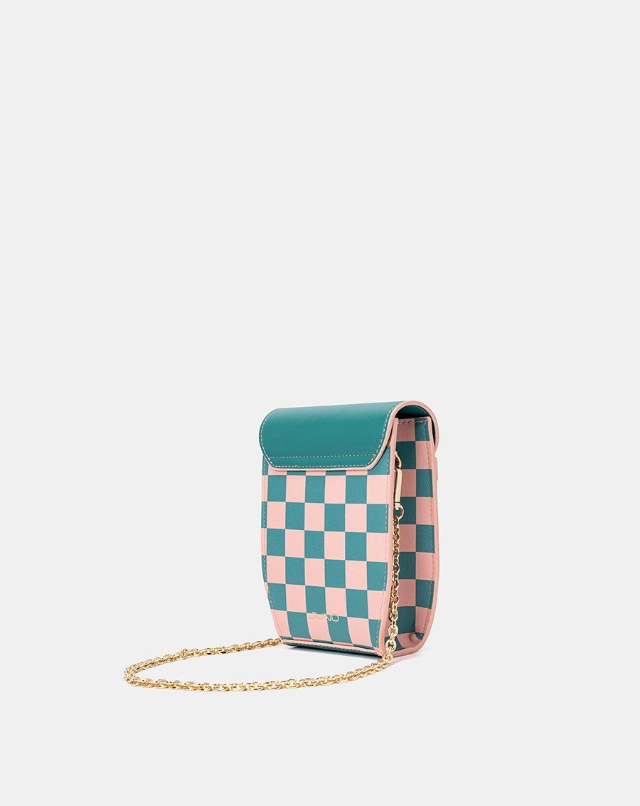 Túi Xách Nhỏ Joyful Kết Hợp Họa Tiết Checkerboard - Outlet