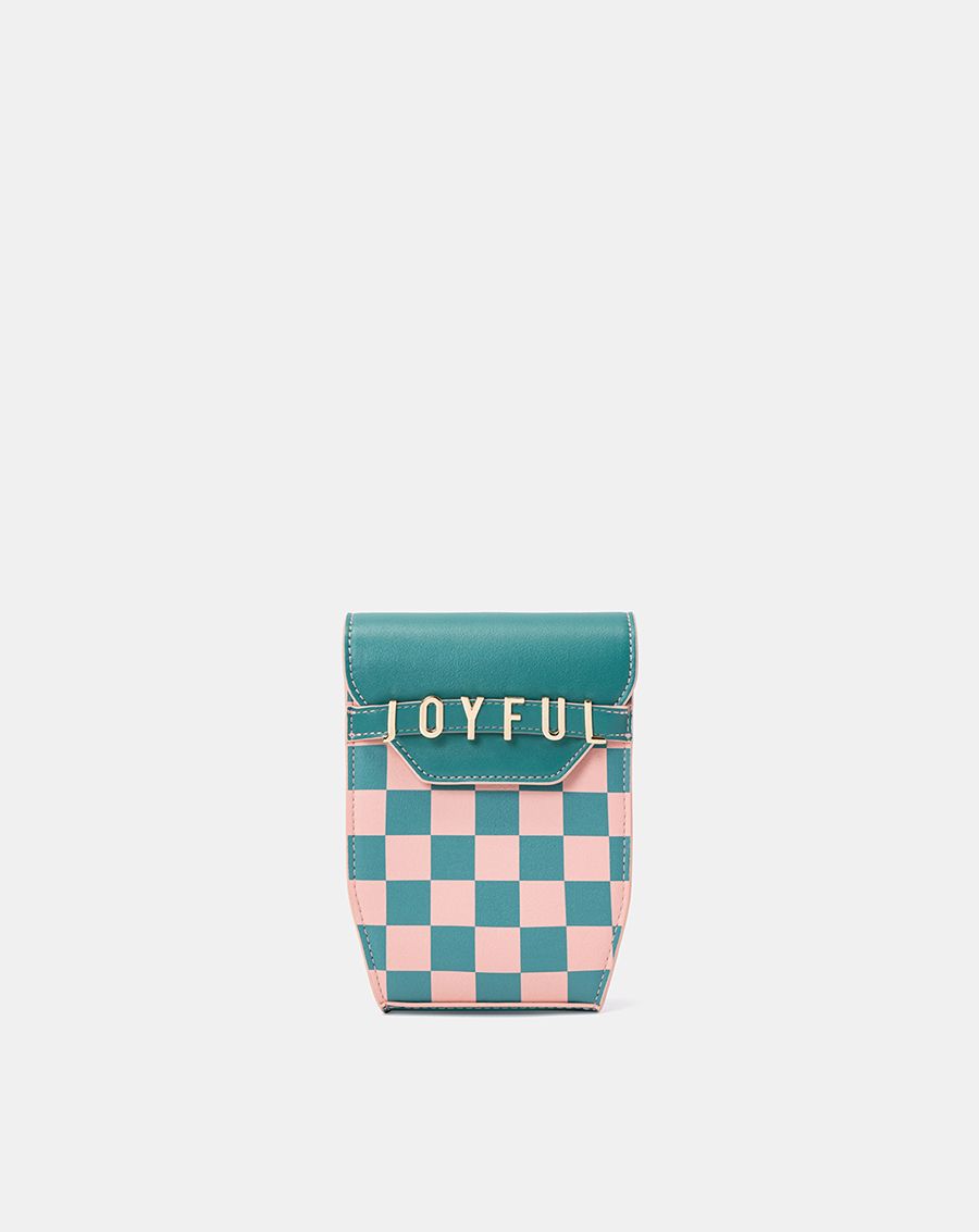 Túi Xách Nhỏ Joyful Kết Hợp Họa Tiết Checkerboard - Outlet