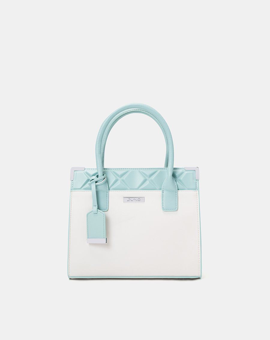 Túi Xách Trung Tote Trung Dập Nổi Hoạ Tiết