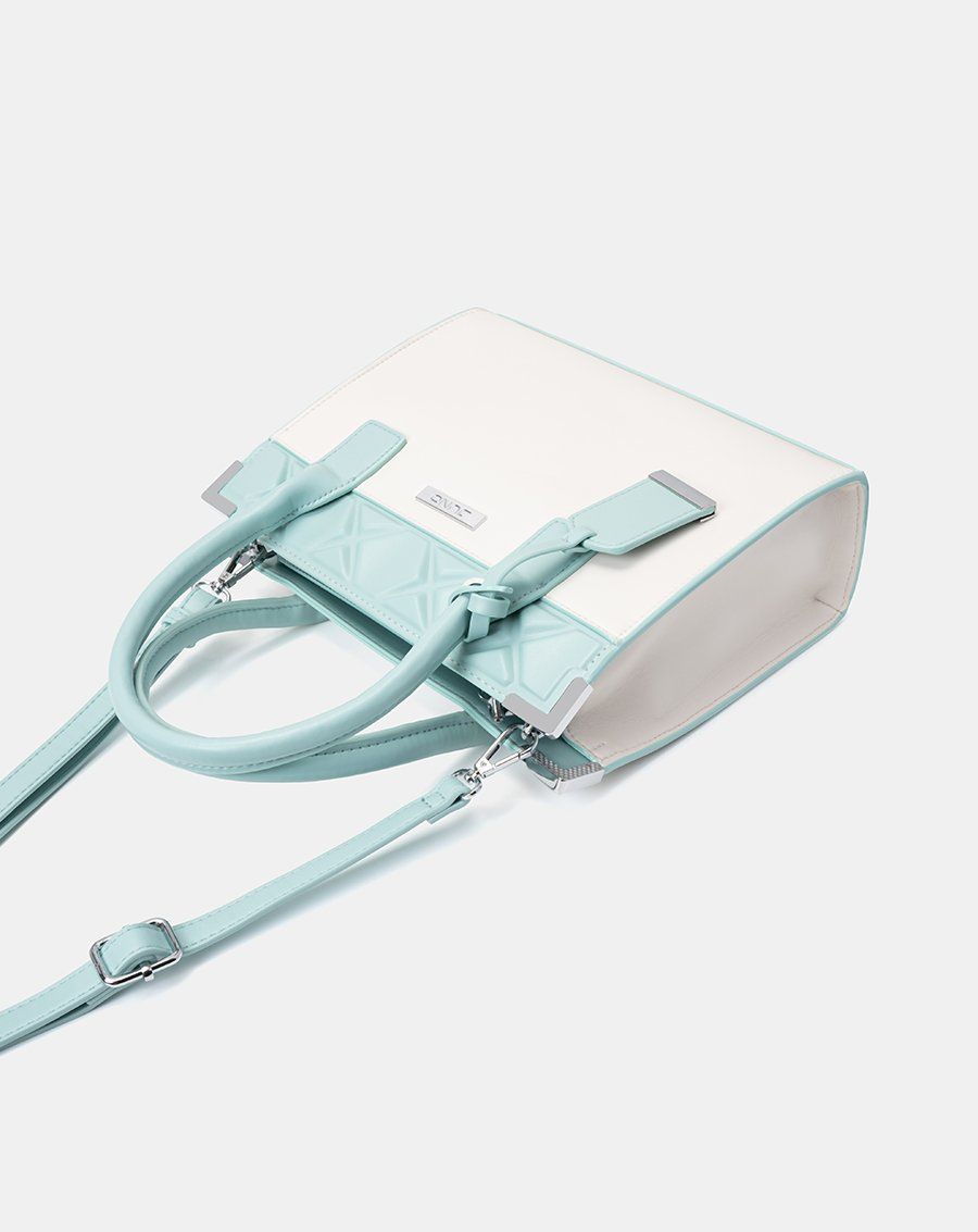 Túi Xách Trung Tote Trung Dập Nổi Hoạ Tiết