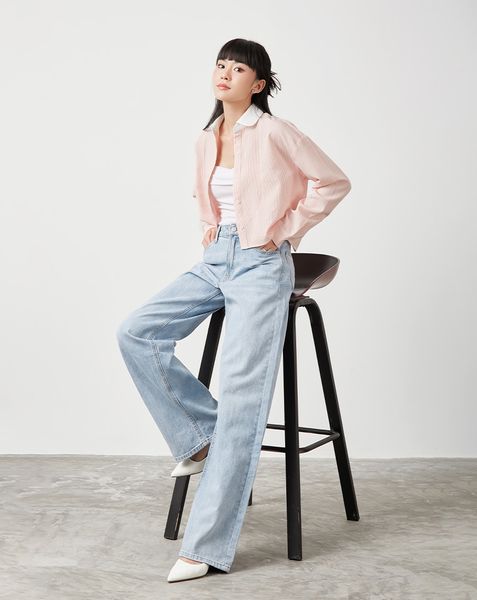 Quần dài jean ống suông