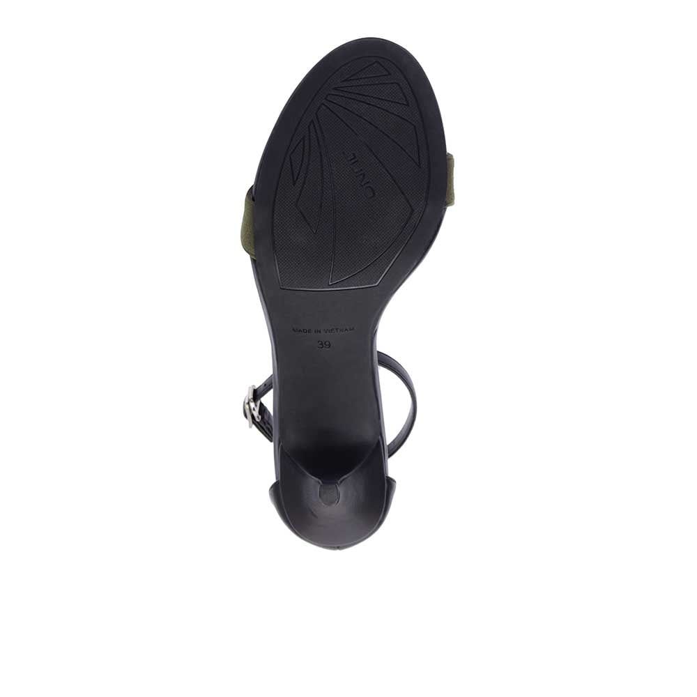 Giày xăng đan gót nhọn 7cm quai ngang phối màu SD07029