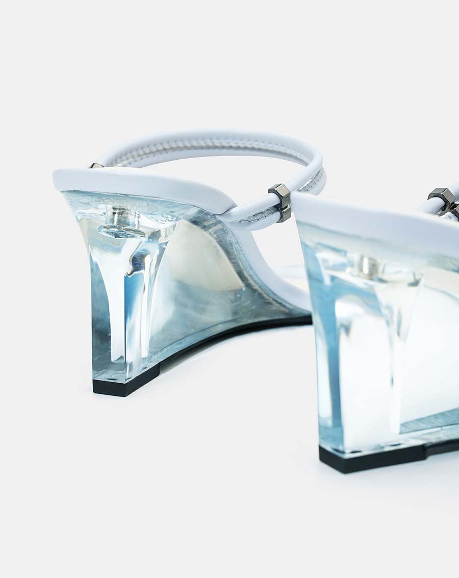 Giày sandal xuồng quai mũi ngang phối pvc