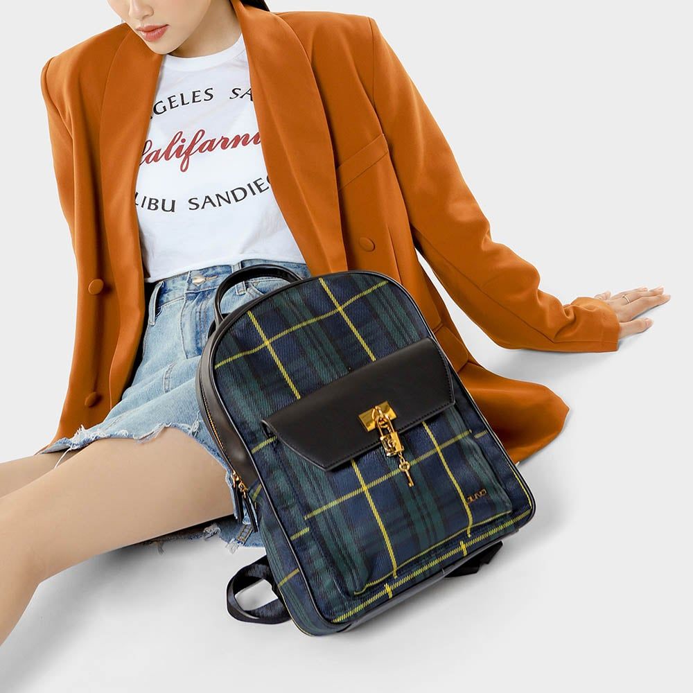 Balo chữ nhật hoa văn tartan