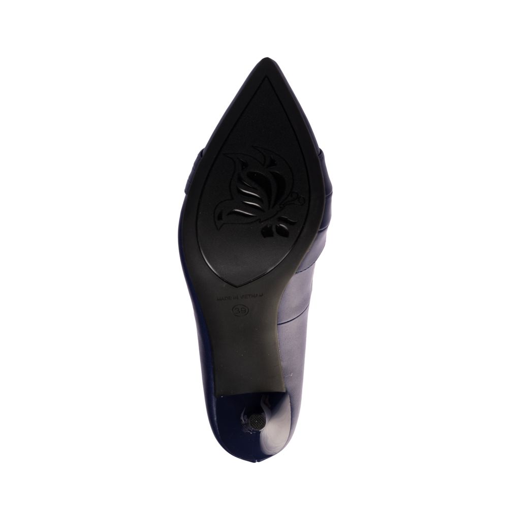 Giày cao gót 9cm mũi nhọn trang trí nếp gấp CG09068
