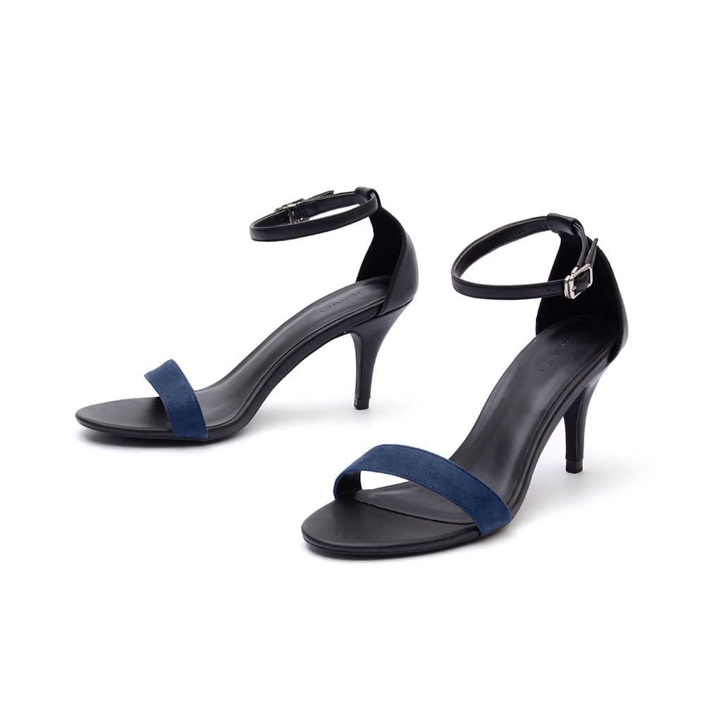 Giày xăng đan gót nhọn 7cm quai ngang phối màu SD07029
