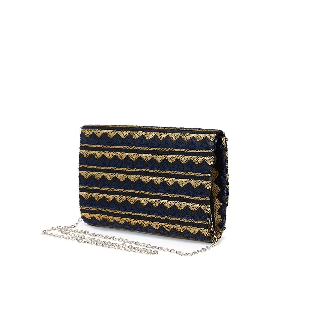 Clutch cầm tay sequin phối màu TXN268