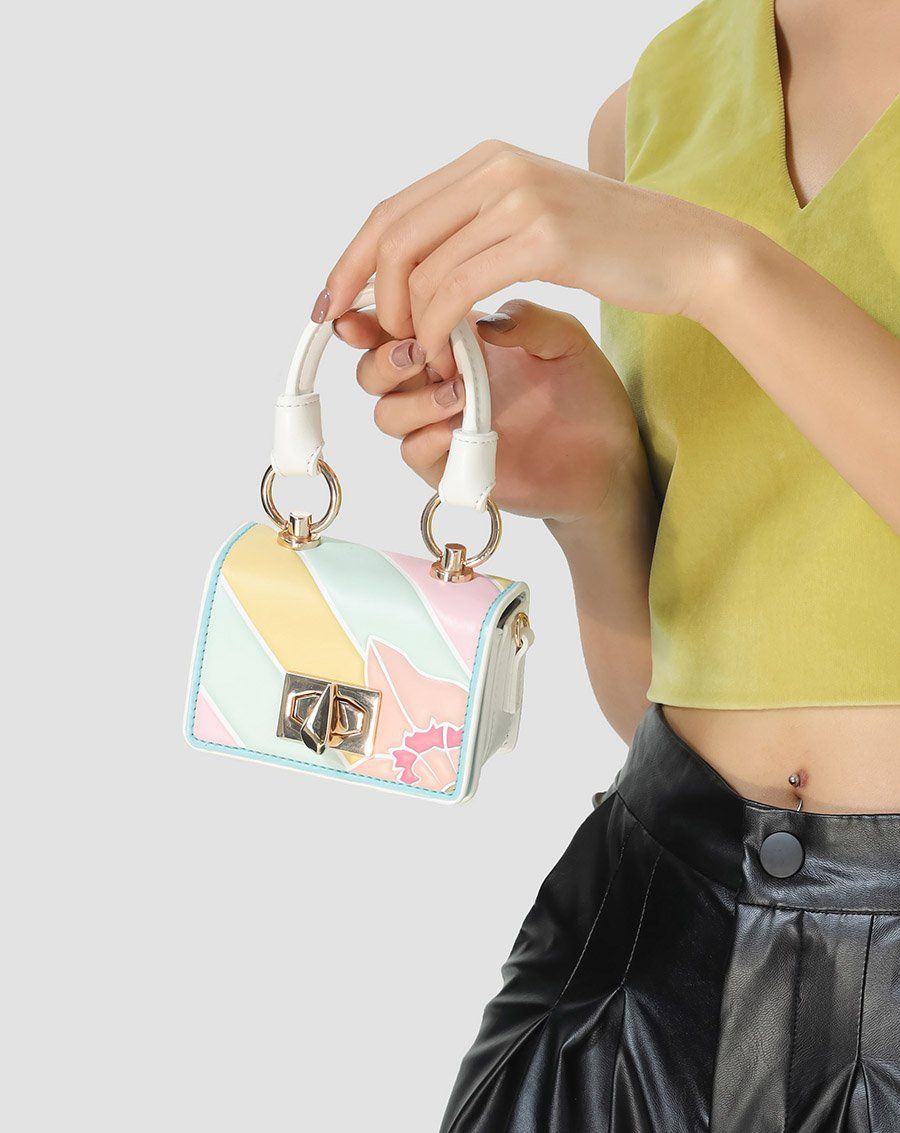 Túi xách nhỏ mini trang trí hiệu ứng dập nổi