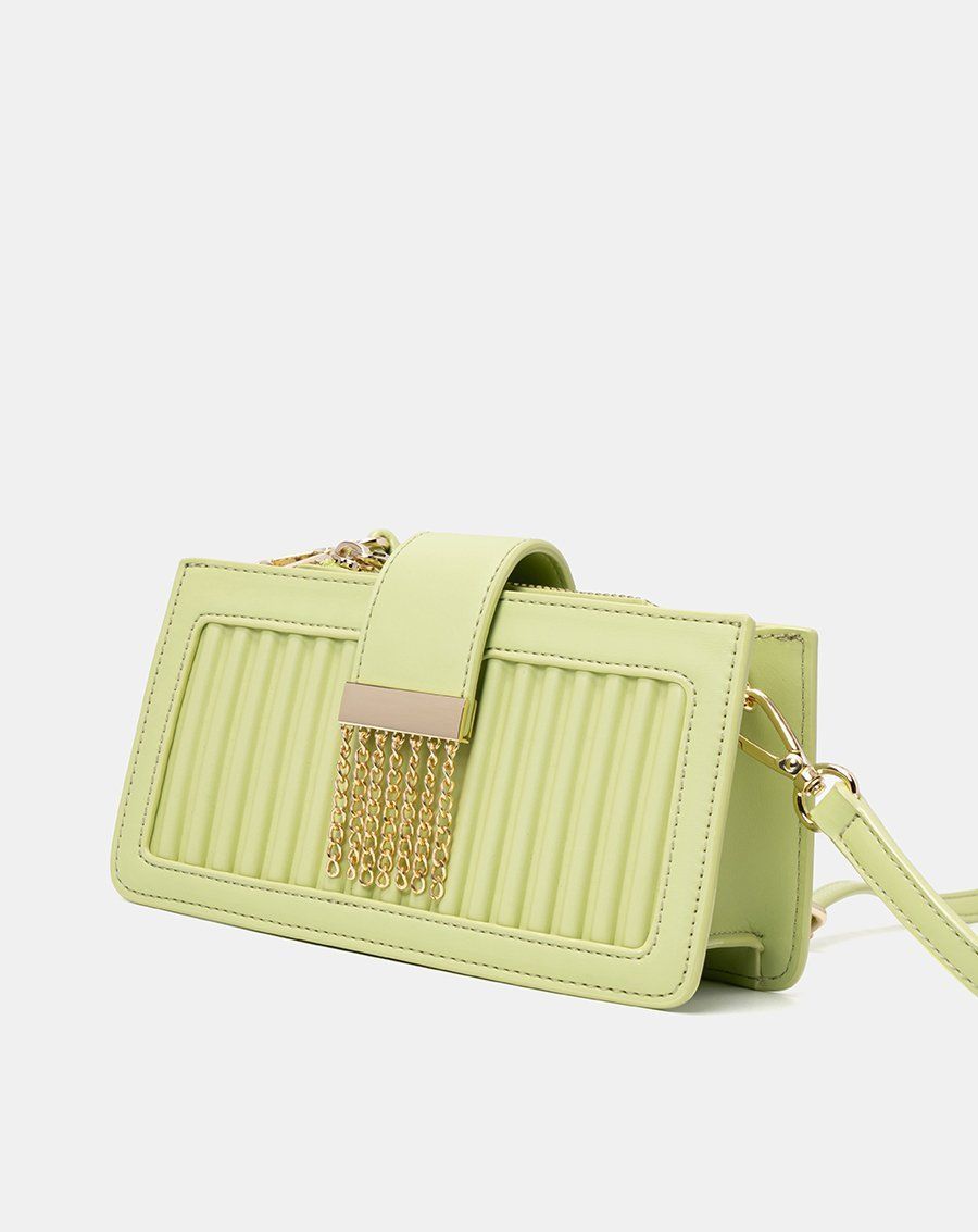 Túi xách nhỏ buckle flap trang trí khóa tua rua