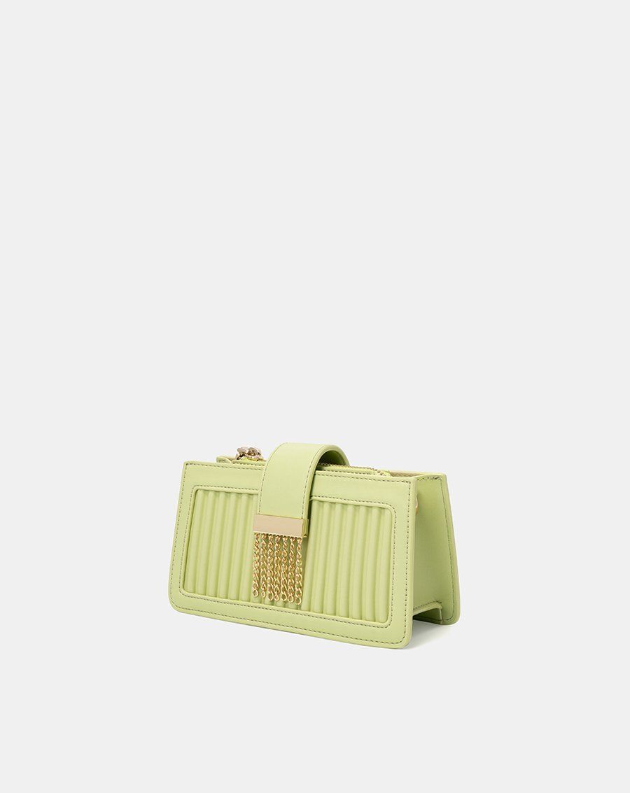 Túi xách nhỏ buckle flap trang trí khóa tua rua