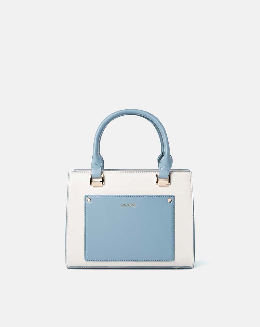 Túi xách trung satchel phối 2 tone