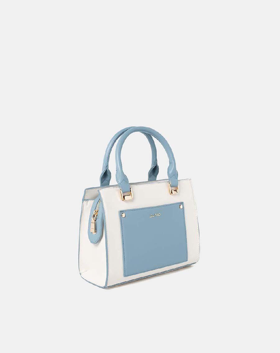 Túi xách trung satchel phối 2 tone