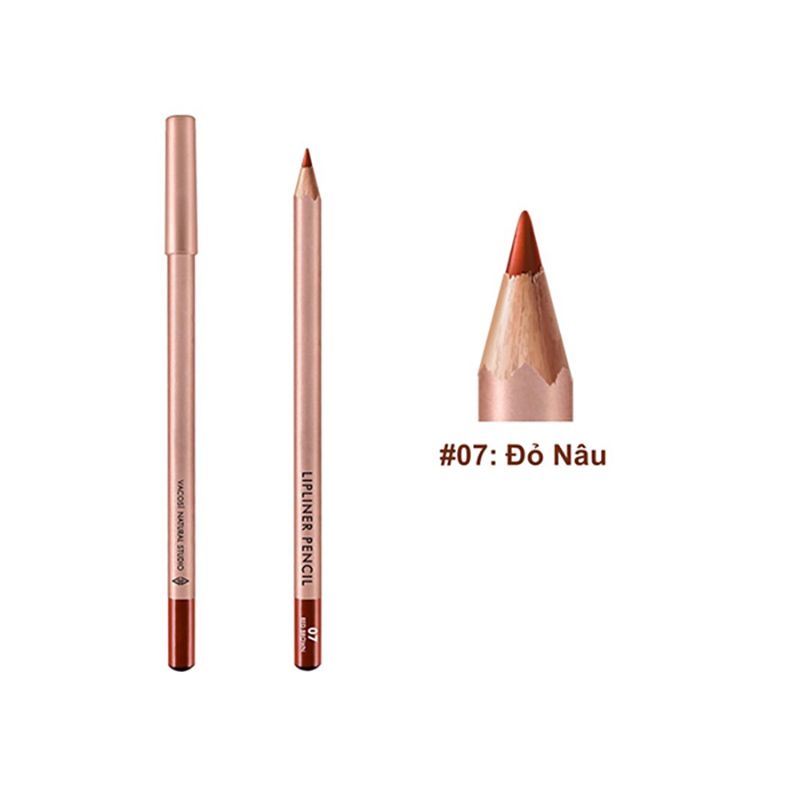 Chì Kẻ Viền Môi Vacosi Natural Studio Lipliner Pencil VL01 - 09