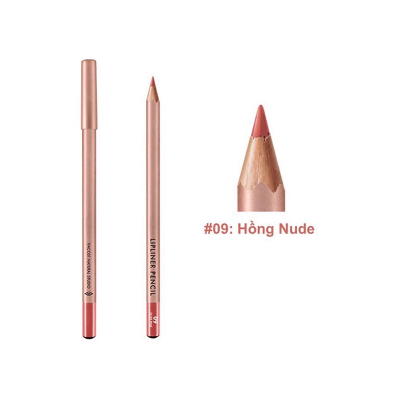 Chì Kẻ Viền Môi Vacosi Natural Studio Lipliner Pencil VL01 - 09