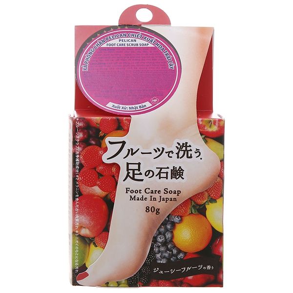 Xà Phòng Pelican Tẩy Da Chết, Cải Thiện Chai Sạn Cho Chân, Khử Mùi Hôi Chân Foot Care Soap 80g