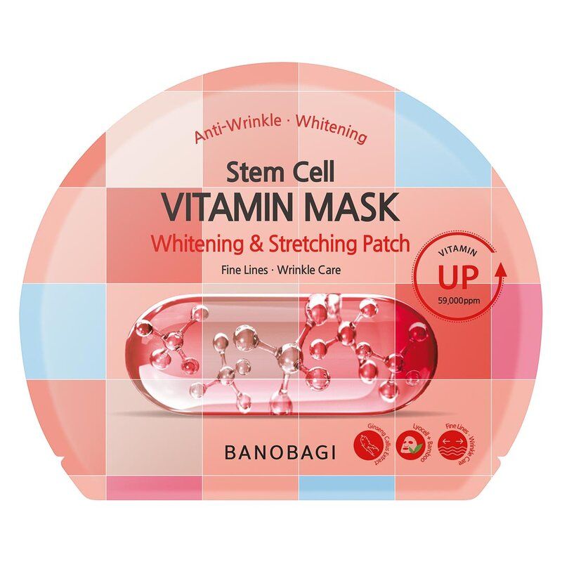 Mặt Nạ Miếng Dưỡng Trắng Cấp Ẩm & Bổ Sung Collagen Ngăn Ngừa Lão Hóa Banobagi Stem Cell Vitamin, Super Collagen Mask 30ml