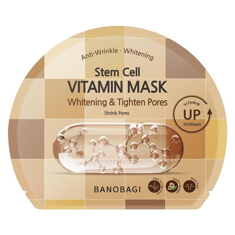 Mặt Nạ Miếng Dưỡng Trắng Cấp Ẩm & Bổ Sung Collagen Ngăn Ngừa Lão Hóa Banobagi Stem Cell Vitamin, Super Collagen Mask 30ml