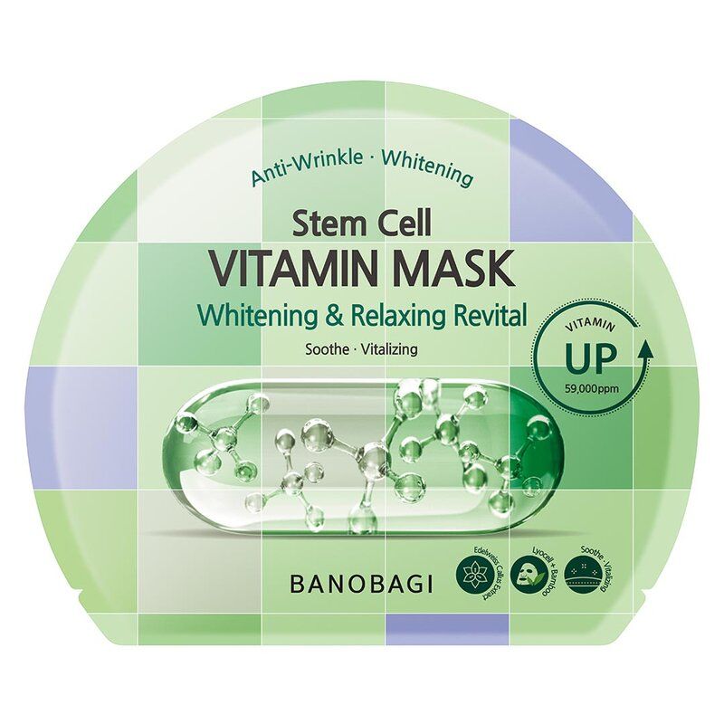 Mặt Nạ Miếng Dưỡng Trắng Cấp Ẩm & Bổ Sung Collagen Ngăn Ngừa Lão Hóa Banobagi Stem Cell Vitamin, Super Collagen Mask 30ml