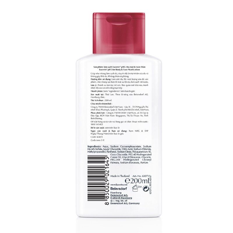 Sữa Tắm Làm Sạch Da Mặt Và Toàn Thân Cho Da Nhạy Cảm Eucerin pH5 WashLotion