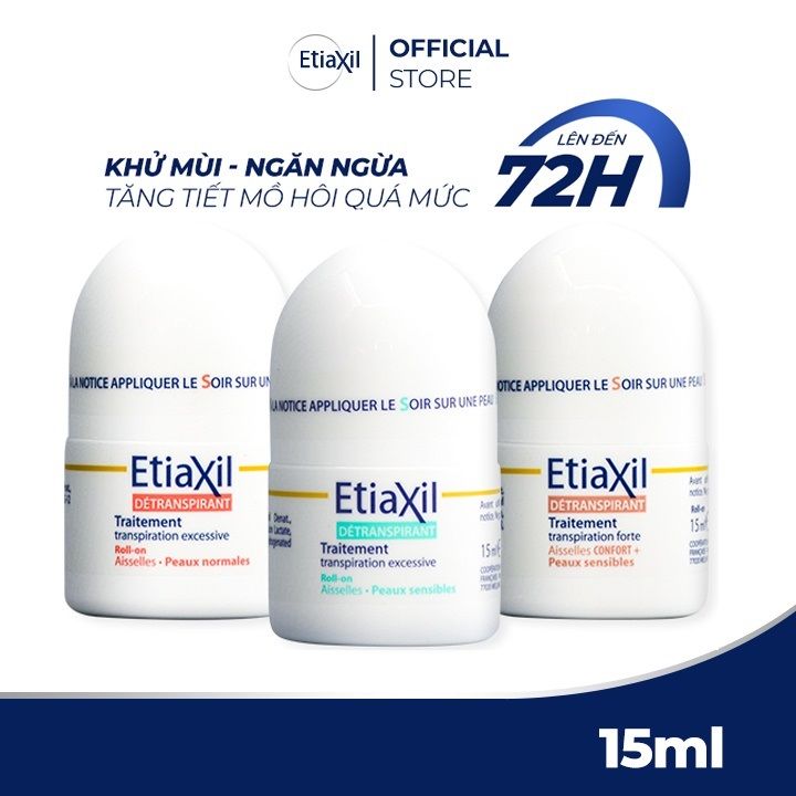 Lăn Khử Mùi, Đặc Trị Mồ Hôi Etiaxil Detranspirant 15ml (Che tên sản phẩm khi giao hàng)