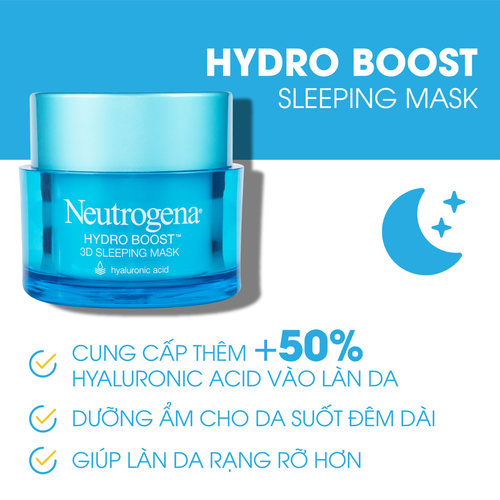 Mặt Nạ Ngủ Cấp Nước Neutrogena Hydro Boost Hyaluronic Acid Night Cream 50g