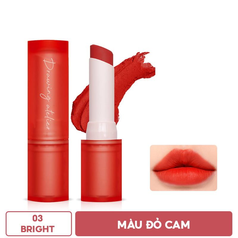 Son Thỏi Lì, Lên Màu Chuẩn I'm Meme Drawing Atelier Velvet Lipstick 3.5g