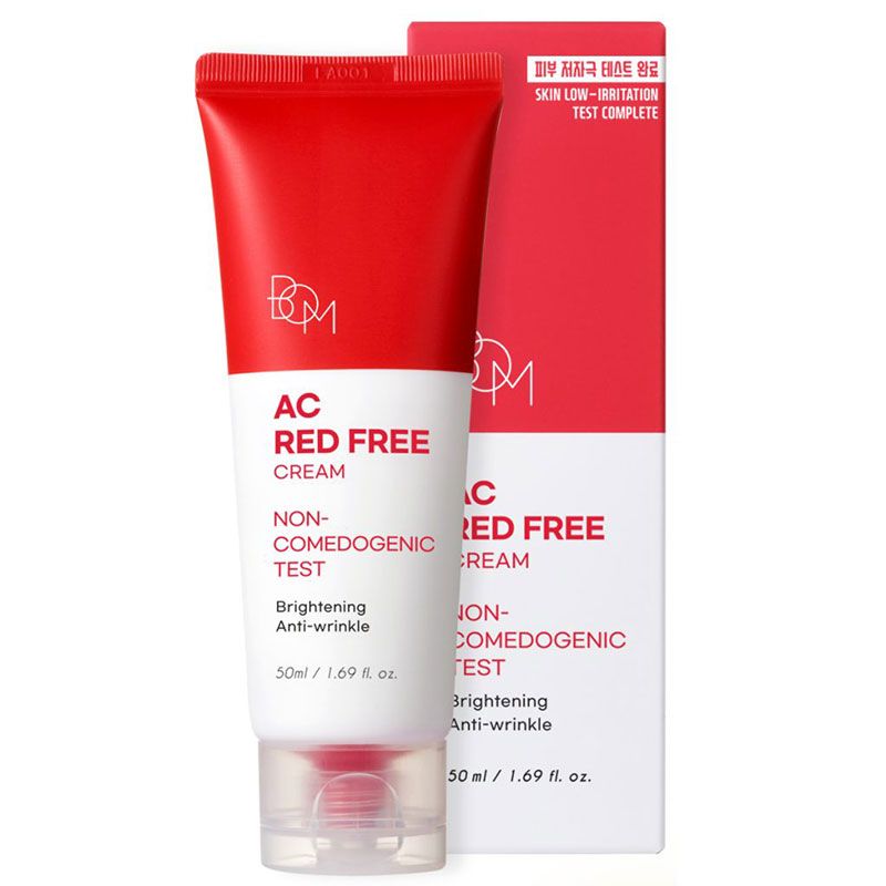 Kem Dưỡng Hỗ Trợ Làm Sáng Da, Giảm Mụn B.O.M AC Red Free Cream 50ml