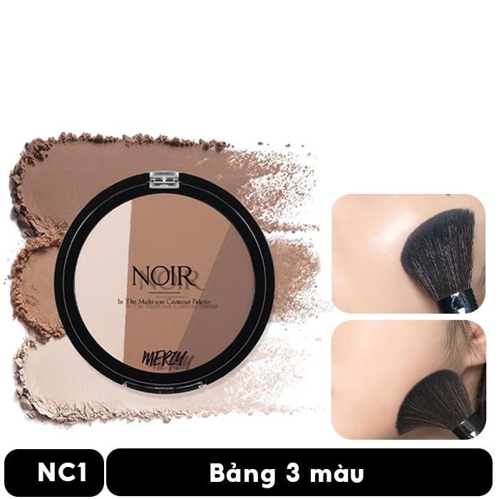 Bảng Phấn Tạo Khối Và Highlight Đa Năng 3 Trong 1 Merzy Noir In The Multi-Use Contour Palette 9.5g