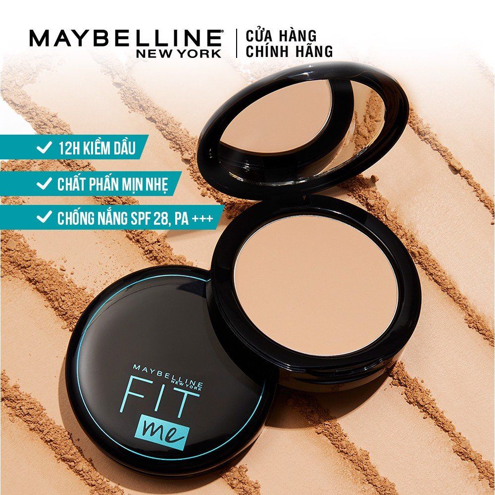 Phấn Phủ Dạng Nén Che Phủ Hoàn Hảo, Kiềm Dầu Hiệu Quả Maybelline Fit Me Matte Poreless Powder SPF32 /PA+++ 6g - Hộp Tròn