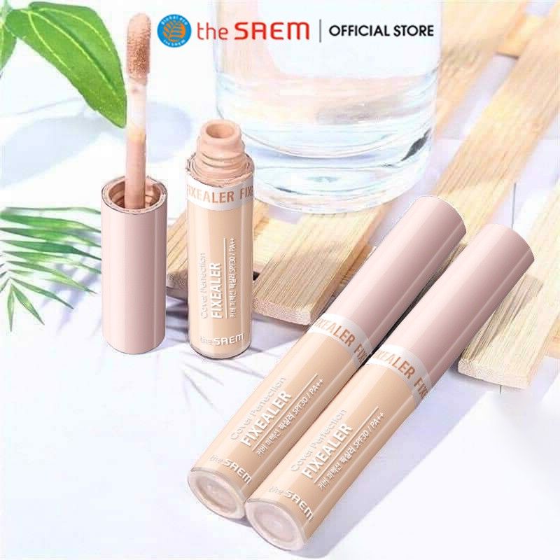 Kem Che Khuyết Điểm Mỏng Nhẹ, Lâu Trôi The Saem Cover Perfection Fixealer SPF30 PA++ 6.5g