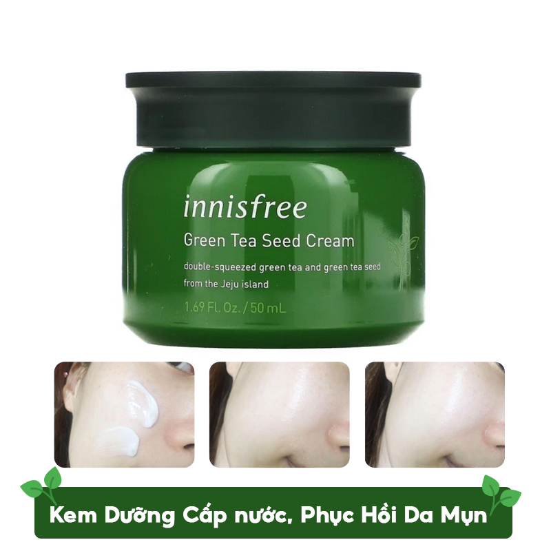 Kem Dưỡng Ẩm Trà Xanh Innisfree Green Tea Seed Hyaluronic Cream 15ml
