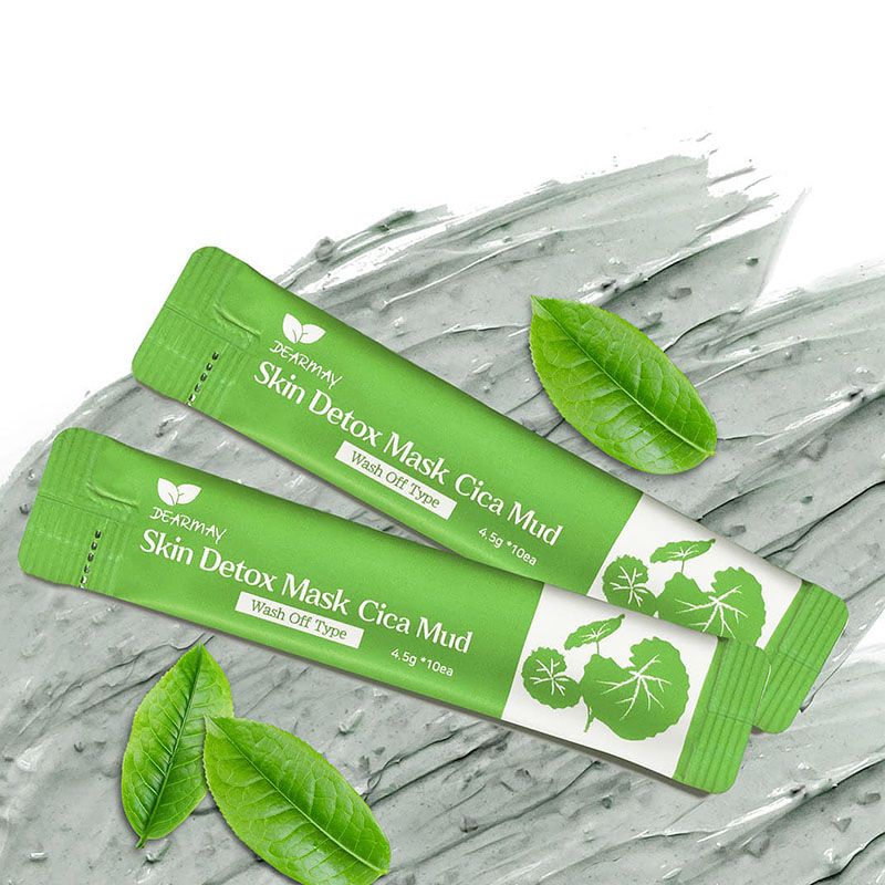 Mặt Nạ Đất Sét Thải Độc Da Chiết Xuất Rau Má Dearmay Skin Detox Mask Cica Mud