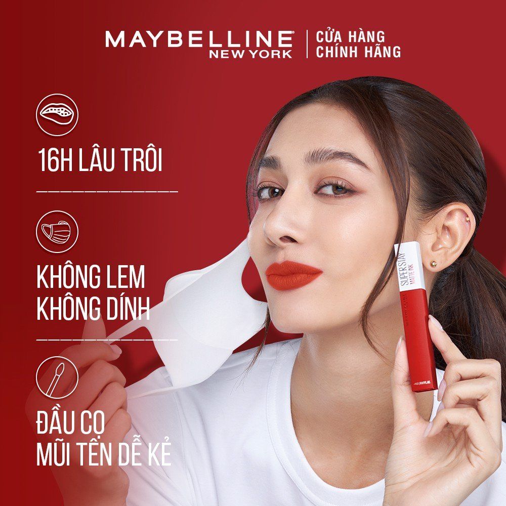 Son Kem Lì, Lên Màu Chuẩn, Lâu Trôi Maybelline New York Superstay Matte Ink City Edition 5ml