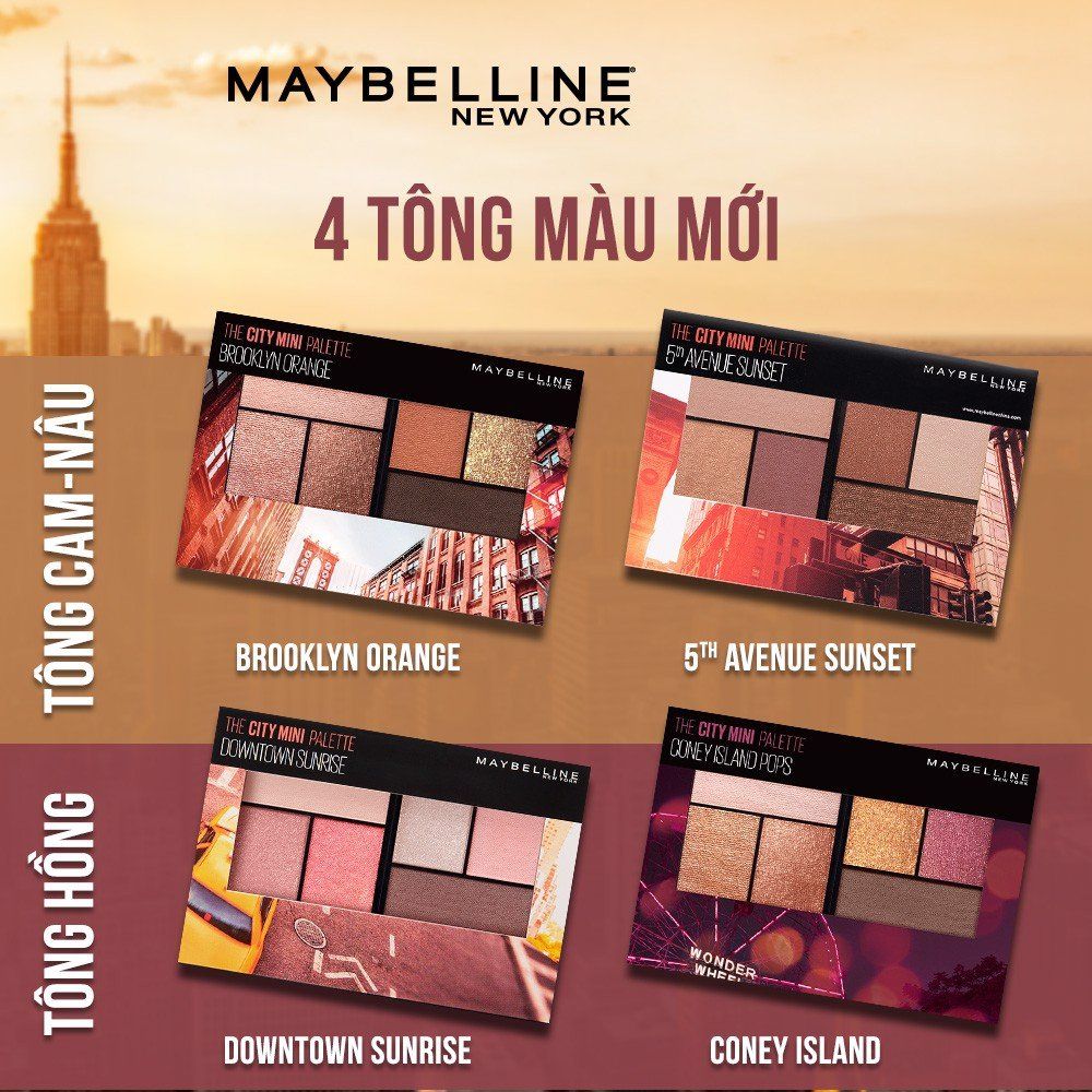 Bảng Phấn Mắt 6 Ô Maybelline The City Mini Palette 6.1g