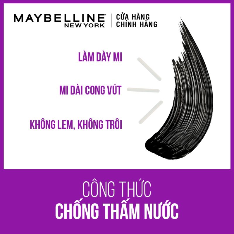 Mascara Uốn Mi, Làm Dài Và Dày Mi Tức Thì Maybelline The Falsies Lash Lift Waterproof - Very Black 8.6ml