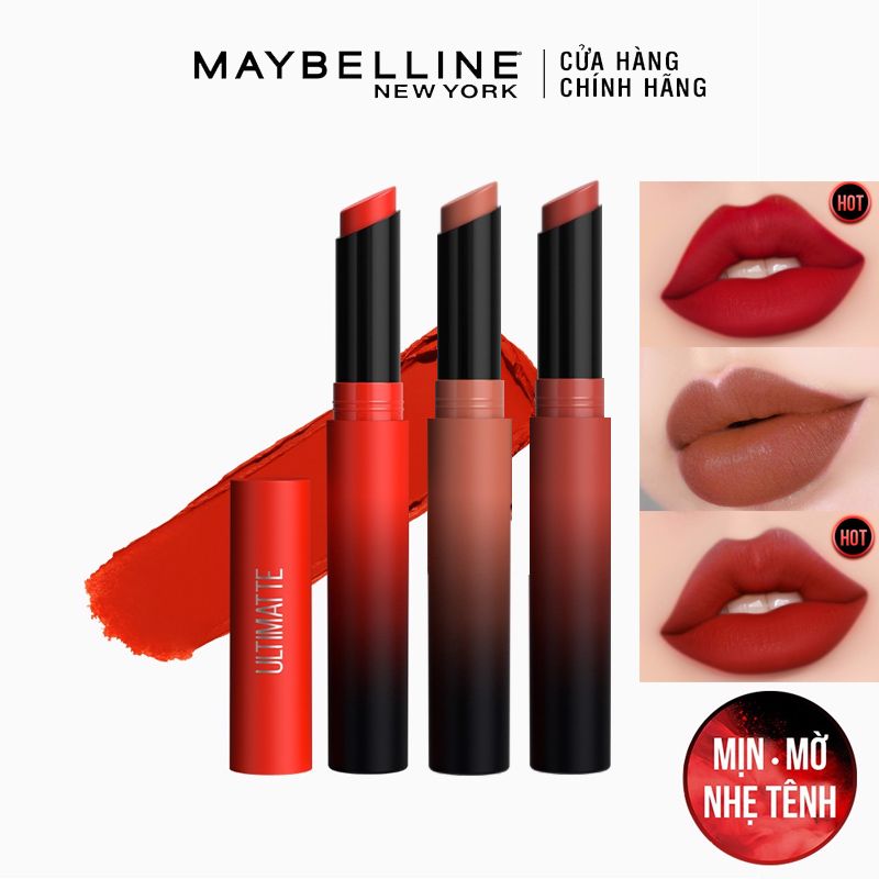 Son Thỏi Lì, Siêu Nhẹ, Mịn Môi Maybelline Ultimatte By Color Sensational Matte Lipstick 1.7g