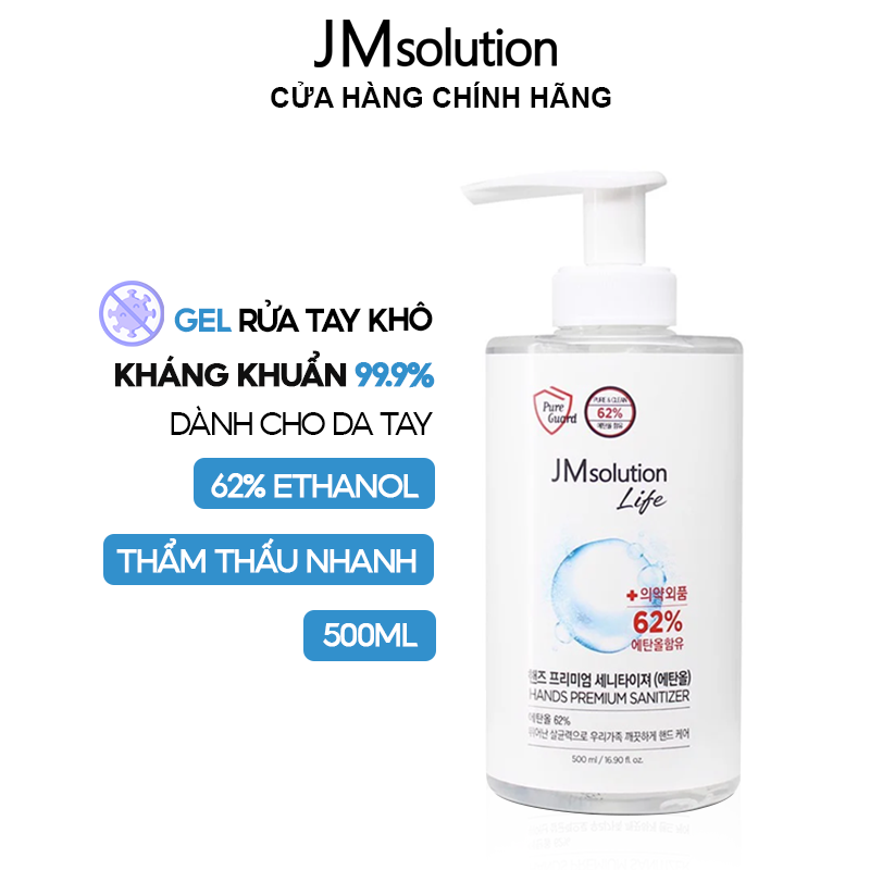 [500ml] Gel Rửa Tay Khô Kháng Khuẩn 99,9% JmSolution Life Hands Premium Sanitizer