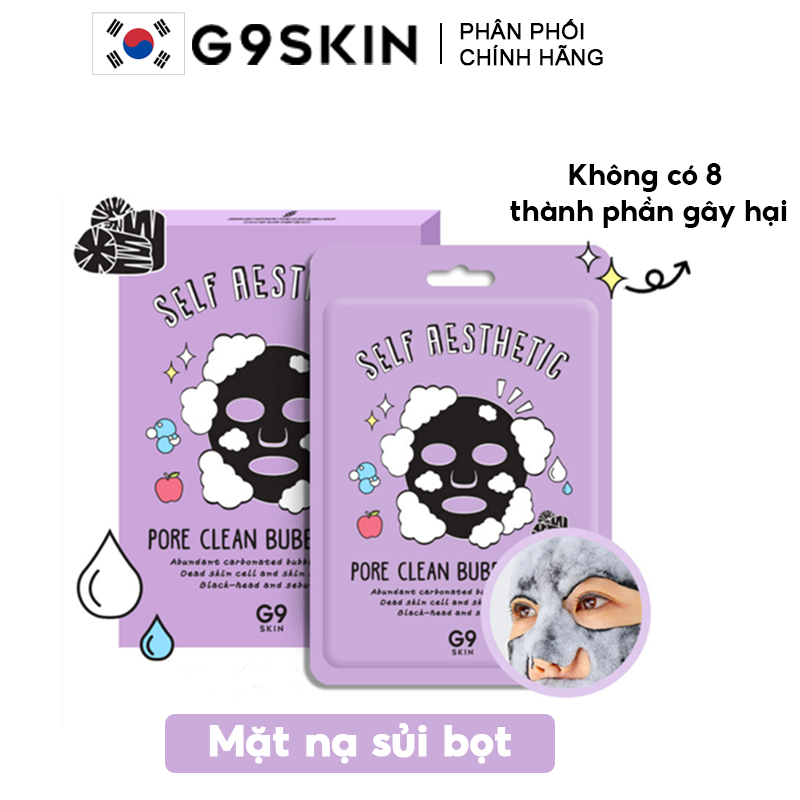 Mặt Nạ Sủi Bọt Giúp Loại Bỏ Tế Bào Chết, Mụn Đầu Đen Và Bã Nhờn G9SKIN Self Aesthetic Pore Clean Bubble Mask