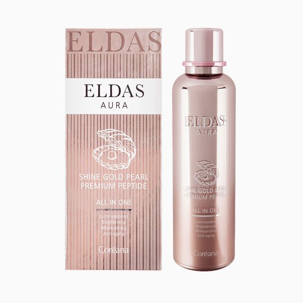 [4 in 1 - Toner + Lotion + Essence + Cream] Tinh Chất Tế Bào Gốc Eldas Aura Shine Gold Pearl Premium Peptide All In One 100ml