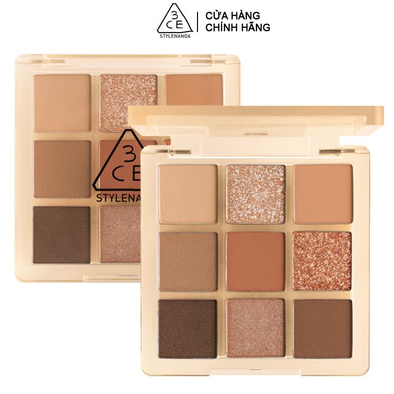 Bảng Phấn Mắt 9 Ô 3CE Multi Eye Color Palette - Butter Cream 8.5g (hàng sắp về)