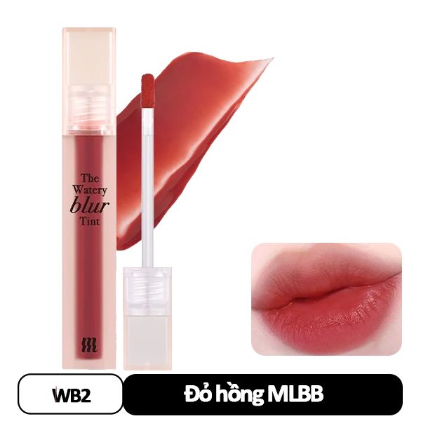 Son Kem Lì Lên Màu Chuẩn, Mịn Mượt Nhẹ Môi Merzy The Watery Blur Tint 4ml