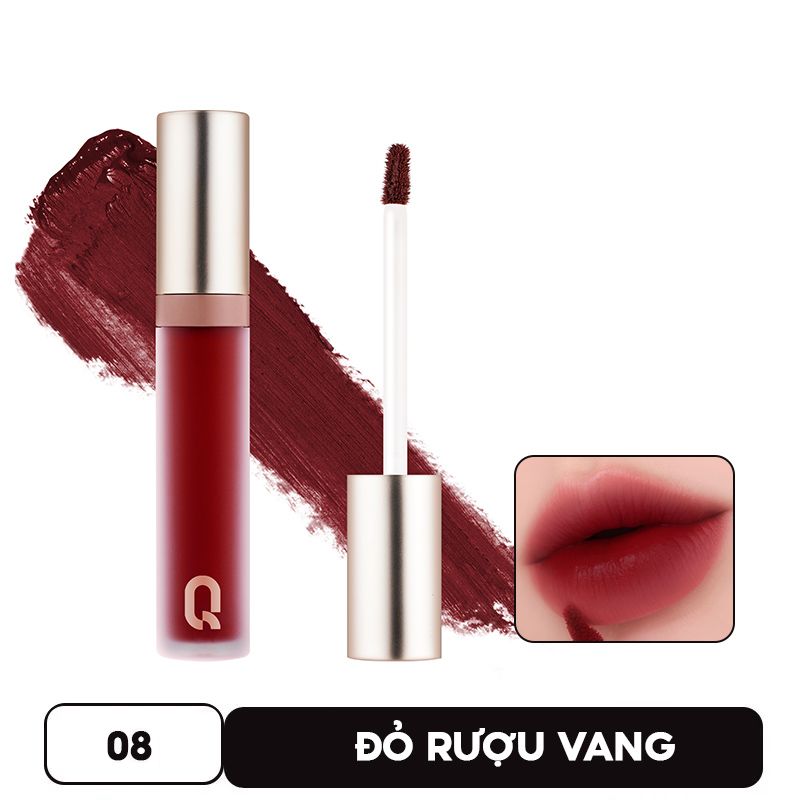 Son Kem Siêu Lì, Lâu Trôi, Mịn Mượt Nhẹ Môi Glamrr Q Long Wear Lip Cream 5g