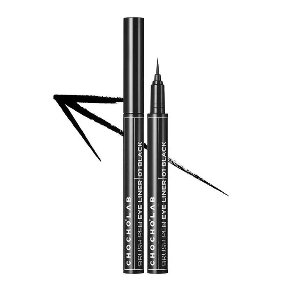 Bút Kẻ Mắt Nước Nét Mảnh, Lâu Trôi Chocho's Lab Brush Pen Eye Liner 0.6ml - 01 BLACK