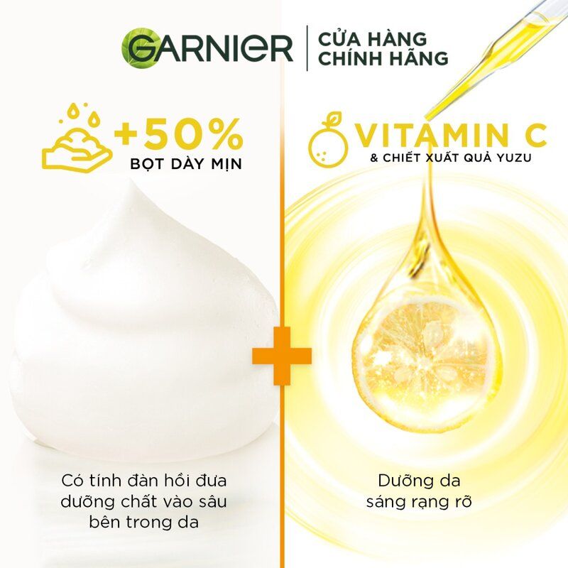 Sữa Rửa Mặt Tạo Bọt Hỗ Trợ Dưỡng Sáng Da Garnier Light Complete Brightening Whip Foam 100ml