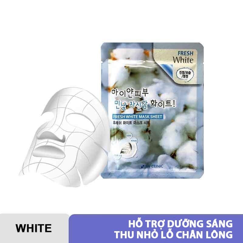 Mặt Nạ Dưỡng Da Chiết Xuất Từ Thiên Nhiên 3W Clinic Fresh Mask Sheet 23ml