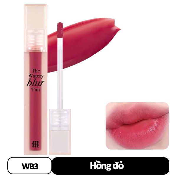 Son Kem Lì Lên Màu Chuẩn, Mịn Mượt Nhẹ Môi Merzy The Watery Blur Tint 4ml