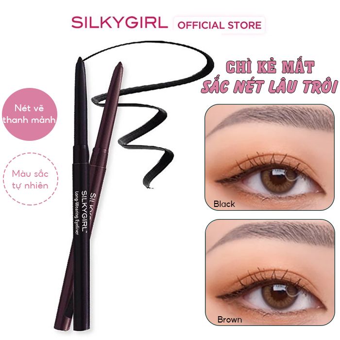 Chì Kẻ Mắt Siêu Mảnh, Sắc Nét Lâu Trôi Silkygirl Long-Wearing Eyeliner 0.28g