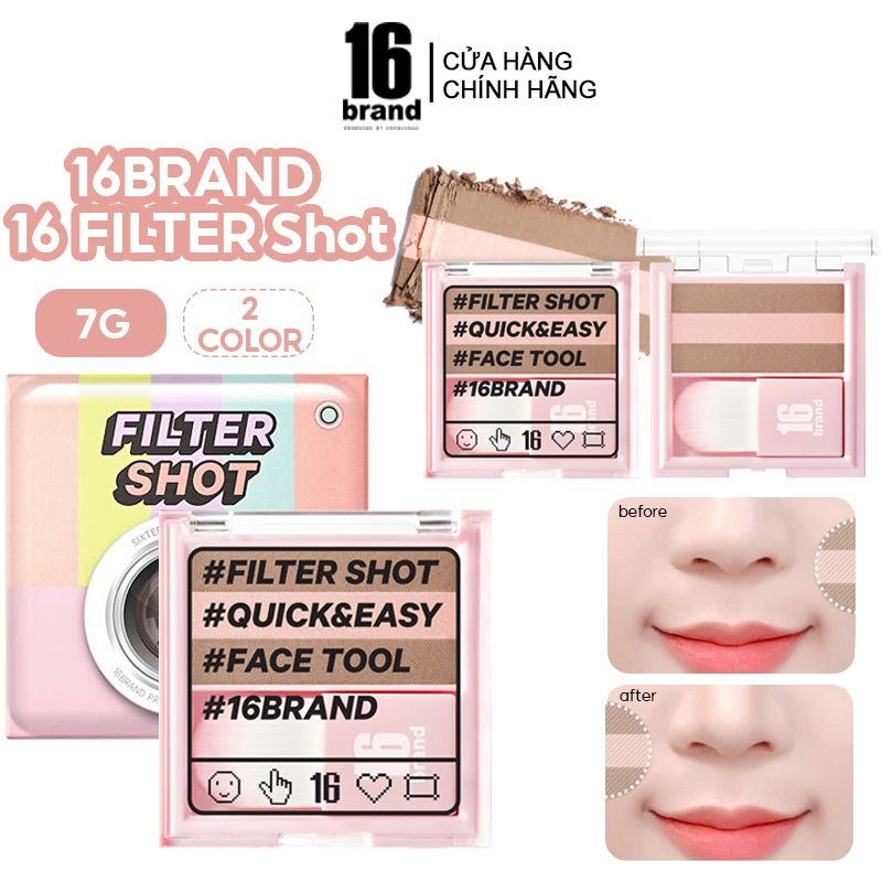 Phấn Tạo Khối Và Highlight Đa Năng 16Brand Filter Shot 7g