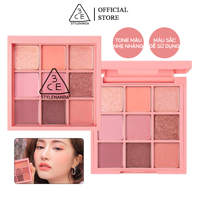 Bảng Phấn Mắt 9 Màu 3CE Multi Eye Color Palette - Beach Muse 8.2g